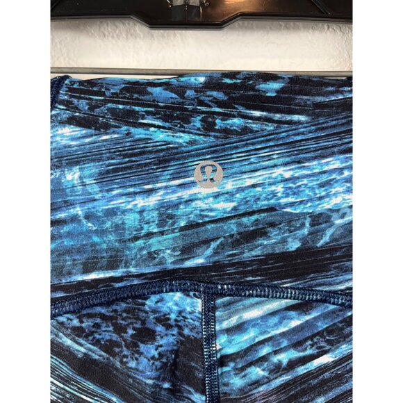 Lululemon Train Times 7/8 Pant Hi-Rise 25" Shorelines Multi Blue Black 4 W5BCCS - Picture 5 of 8